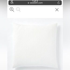 West elm 2x euro shams - modern geo - white